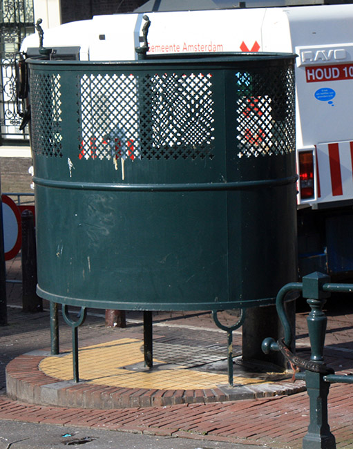 Urinal for men outdoors. Amsterdam